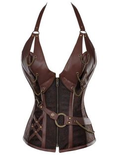 Specification Color: BLACK, COFFEE Size: XS, S, M, L, XL, 2XL, 3XL, 4XL, 5XL, 6XL Category: Lingerie > Corsets & Bustiers Steampunk Mode, Moda Steampunk, Steampunk Outfits, Corset Steampunk, Vintage Bustier, Female Pirate Costume, Brown Corset, Bustier Lingerie, Steampunk Leather