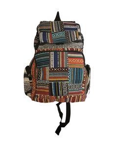 If you’re looking for a stylish bag that is also ethical, this 100% Cotton Adjustable Strap bag is the perfect companion. With its unique and eye-catching design, it will draw admiring glances wherever you go. Combined with its adjustable strap, sturdy construction, and pockets the rucksack is highly functional while remaining lightweight and easily portable. The vibrant colors of this handmade bag make it an eye-catching addition to any outfit, and you can be sure to stand out in the crowd.It’s Multicolor Everyday Bag With Multiple Pockets, Multicolor Everyday Bags With Multiple Pockets, Multicolor Everyday Backpack With Adjustable Straps, Multicolor Backpack With Adjustable Straps For Everyday Use, Bohemian Backpack With Adjustable Strap For Travel, Multicolor Backpack With Zipper Pocket For Everyday Use, Bohemian Backpack For Daily Use, Bohemian Backpack For Everyday Use, Bohemian Standard Backpack For Daily Use