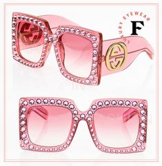 Oversized square translucent acetate sunglasses Embellished with hand-applied crystals and interlocking GG logo Authentic brand new sunglasses by GUCCI Acetate frame with hand applied crystals and oversized GG logo Fitted with Pink lens offering 100% UVA/B protection category 1 filter Made in Italy GG0145S Color 001 Size 57-25-140 Accompanied with original velvet case and all accessories Pink Gucci Sunglasses, Designer Square Frame Sunglasses For Party, Designer Clear Sunglasses For Party, Gucci Square Frame Party Sunglasses, Gucci Square Frame Sunglasses For Party, Gucci Designer Clear Sunglasses, Designer Gucci Clear Sunglasses, Luxury Clear Gucci Sunglasses, Baddie Glasses