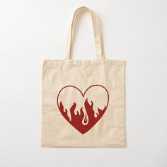 100% cotton reusable shopping carry bag with digital print on one side. Flame Heart Desain Tote Bag Aesthetic, Carry Bag Design Ideas, Desain Tote Bag Simple, Drawings On Bags, Desain Totebag Aesthetic, Tote Bag Embroidery Ideas Aesthetic, Tote Bag Ideas Aesthetic, Painted Tote Bag Aesthetic, Tote Bag Painting Ideas Easy