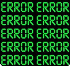 an image of the words error and error on a black background with green letters in different colors