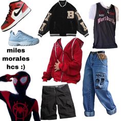 Spider Verse Inspired Outfit, Spider Man Outfit Y2k, Spider Man Inspo Outfit, Spiderman Clothing Aesthetic, Miles Morales Clothes Aesthetic, Mile Morales Outfit, Miles Morales Themed Outfit, Outfits Inspired By Miles Morales, Spiderman Movie Outfits