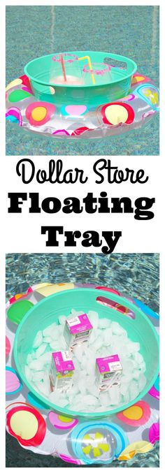 dollar store floating tray for kids to play with