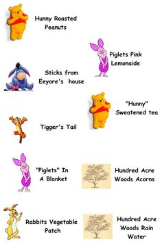 winnie the pooh and friends stickers are shown in this cartoon character's name