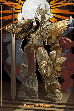 Warhammer 40k artwork — The Emperor Of Mankind  by WaterMelon Warhammer 40k Necrons, Warhammer 40k Memes, 40k Artwork, Costume Inspo