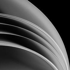 black and white photograph of saturn's rings