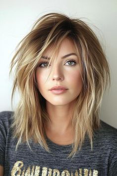 thin hair, hairstyles, flattering Long Face Framing Haircut, Best Hair Cuts For Fine Hair, Cuts For Thinning Hair Women, Haircut For More Volume, Short Layers Medium Length, Fine Hair Layers, Haircut To Add Volume, Soft Face Framing Layers, Layers For Fine Hair