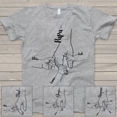 three t - shirts with different hand gestures on them