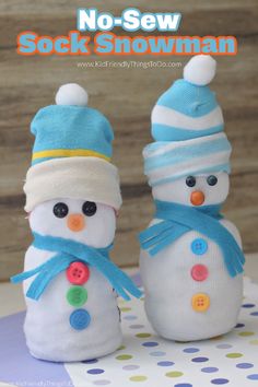 sock snowman Snowman Sock, Sock Snowman Craft, Craft Activity For Kids, Sock Snowman, Snowman Craft, Diy Socks, Sock Crafts, Winter Craft, Handmade Christmas Crafts