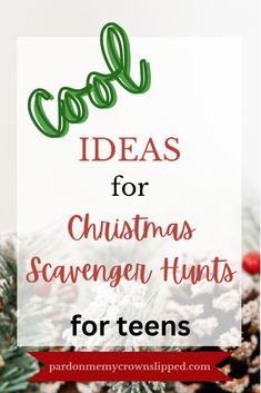 christmas decorations with the words cool ideas for christmas scavengent hunts for teens