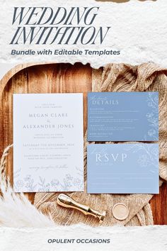 Create your dream DIY wedding stationery with this floral dusty blue minimalist wedding invitation bundle! Includes editable templates for invitations, RSVP cards, and more. Perfect for modern brides planning a chic and elegant wedding. Instantly download and customise with ease. Minimalist Wedding