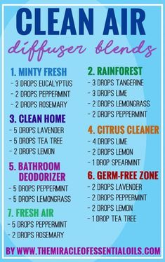 Clean Air Diffuser Blend, Air Diffuser Blends, Săpunuri Handmade, Essential Oil Combinations, Soya Mumu, Doterra Essential Oils Recipes, Essential Oil Diffuser Blends Recipes, Air Diffuser, Young Living Essential Oils Recipes