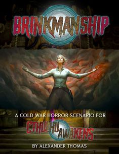 the poster for iron man ship, which features a woman in black and white with arms outstretched