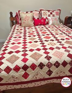 6 Sizes Granny's Square Patch Quilt Pattern PRINTED, 6 Sizes Baby Lap Throw Twin Queen King, Easy Quilt Patterns, by Busy Hands Quilts - Etsy 9 Patch Quilt, Nine Patch Quilt, Red And White Quilts, Scrappy Quilt Patterns, Easy Quilt, Queen Size Quilt, Easy Quilt Patterns, Patchwork Quilt Patterns, Quilt Baby