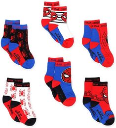 Super Hero Adventures Spider-Man Boys 6 pack Socks with Grippers (Baby/Toddler) #marvel #superhero #adventures #spiderman #toddler #socks #grippersocks #superherosocks #toddler socks #amazon #shopamzon #amazonprime #yankeetoybox Spiderman Toddler, Superhero Socks, Baby Marvel, Super Adventure, Marvel Superhero