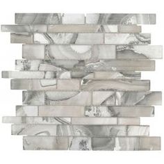 a white and grey tile wall