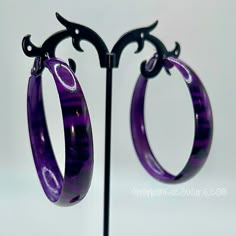 Purple zebra print vintage mini hoop earrings! ♡ material: alloy blend  ♡ Please be aware these are vintage handmade earrings. There may be slight imperfections in the paint due to the age of the earrings. Although these are brand new, they may have slight imperfections. ♡ hi, thank you so much for supporting my Y2K shop! I want to bring nostalgia and happiness to everyone who shops with me! Nostalgia was always an escape from negativity for me, as well as causing me extreme happiness and I want