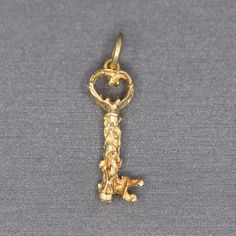 This darling skeleton key is full of texture and interest. Including the bail the key measures 1 1/8" and it measures 1/4" across the top. The key is crafted in 14k and weighs 1.61g. Skeleton Key, Pretty Jewelry, Pretty Jewellery, Charm Pendant, Portland, Skeleton, The Top, Etsy Accessories, Charms