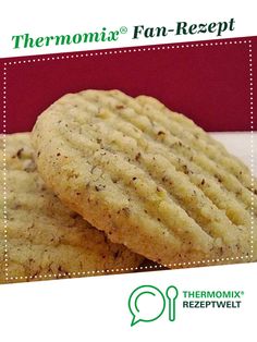 thermomiia pan - recipe cookies are stacked on top of each other