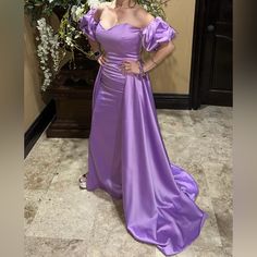 Size 6 Custom Made Beautiful Dress!!! Only Used For My Daughter’s Xv Mass. Already Been Dry Cleaned And Ready To Enjoy. Custom Dress, For My Daughter, Custom Dresses, Beautiful Dress, My Daughter, Color Purple, To My Daughter, Beautiful Dresses, Colorful Dresses