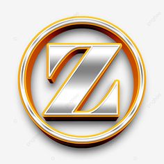 an orange and silver logo with the letter z in it's center on a white background