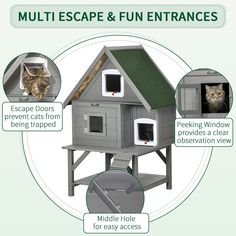 a cat house with instructions on how to use it