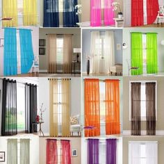 curtains with different colors and sizes are on sale for $ 6 98 each or more