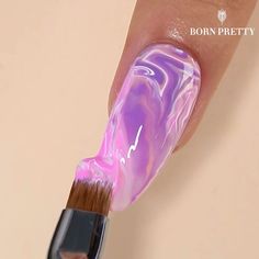 Nel Art Design, Short Nails Marble, Marble Purple Nails, Diy Marble Nails, Trendy Purple Nails, Marble Effect Nails, Marble Gel Nails, Nailart Marble, Purple Marble Nails