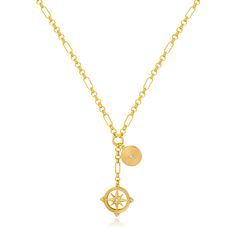 PRICES MAY VARY. Adventurer Design : This gold necklace for women is inspired by the classic nautical style, symbolizing the spirit of adventure and a firm sense of direction, allowing you to find your way wherever you go. Size : The length of this compass pendant necklace is in 17.3+3.14 inch, the pendant is in 0.9*0.9inch, the weight is 0.53 OZ/PC, Every detail of our compass necklace is lifelike, with a slender chain, showing personality and quality. The light weight allows you to wear it com Compass Pendant Necklace, Gold Star Pendant, Necklace Sun, Gold Necklace For Women, Pendants Gold, Necklace Gold Chain, Unique Pendant Necklace, Compass Pendant, Sun Pendant