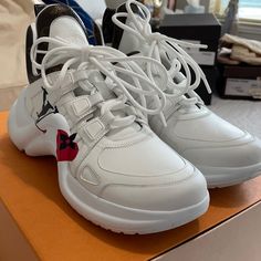 Great Condition Authentic Louis Vuitton Sneakers! Sold Out Online! Size 8.5 Fits A True 8. Shoes Game, Arch Light, Lv Sneakers, Louis Vuitton Sneakers, Louis Vuitton Shoes, Game On, Shoe Game, Authentic Louis Vuitton, Womens Shoes Sneakers