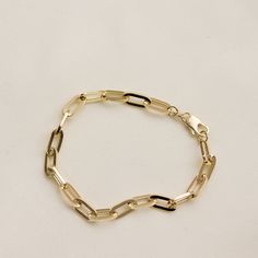 Gold KT: 14K Hollow Gold Gold Color: Yellow Gold Bracelet Lengths: 6", 6.5", 7", 7.5", 8", 8.5" Chain Widths: 5mm Chain Style: Paperclip Chain Paperclip Bracelet, Bracelets Design, Hand Bracelet, Prom Jewelry, Yellow Gold Bracelet, Rope Chain, Gold Gold, Paper Clip, Bracelet Designs