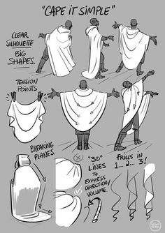 an image of some people in capes doing different things on their backs and shoulders