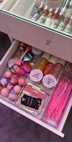 Makeup Drawer, Shower Skin Care, Girly Room, Pretty Skin Care, Bath And Body Care, Pink Girly Things, Body Care Routine