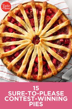 the cover of taste home's cherry pie recipe book