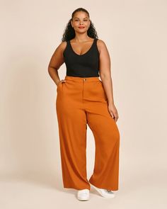 Plus Size Fashion Collections | 11 Honoré Plus Size Wide Leg Pants, Flattering Pants, Workwear Essentials, Plus Size Designers, Plus Size Summer, Plus Size Pants, Feminine Dress, Luxury Shopping