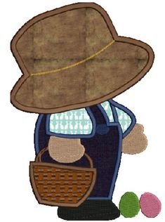 a person wearing a hat and holding a basket