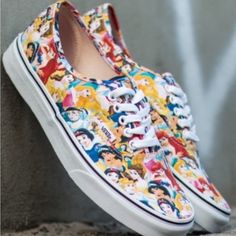 Nwt Disney Princess Vans - Rare Size 9 Women’s Vans Disney, Ariel Hair, Disney Vans, Vans Red, Disney Shoes, Print Shoes, Shoe Print, Womens Vans, Vans Shoes