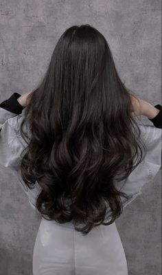 Long Healthy Hair Aesthetic Black, Healthy Long Hair Aesthetic, Off Black Hair Color, Manifesting 2023, Hair Styles For Long Hair, Styles For Long Hair