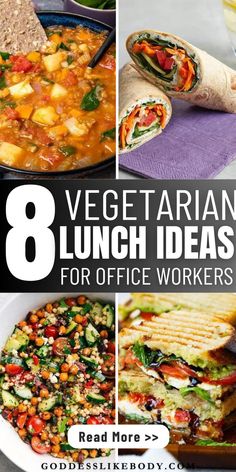 eight vegetarian lunch ideas for office workers