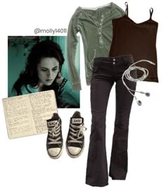 Swan Inspired Outfit, Ideas For Converse, White Earbuds, Twilight Outfits, Twilight Core, Downtown Outfits, 2000s Fashion Outfits, Zooey Deschanel, Bella Swan