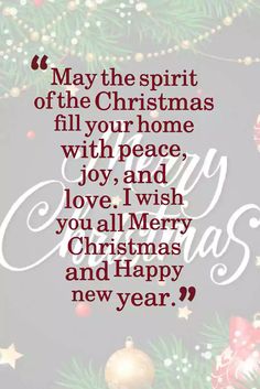 merry christmas and happy new year message