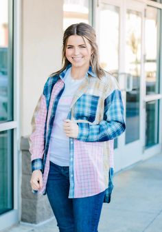 Pink Blue Yellow, Yellow Plaid