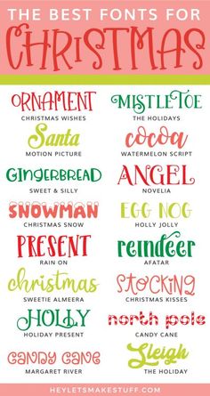 the best font styles for christmas