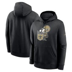 Comfortably support your New Orleans Saints in chilly temperatures by wearing this Rewind Club pullover hoodie from Nike. Blended fabric and cozy fleece lining work together to keep you warm and comfy all day long. A large New Orleans Saints logo printed on the chest shows everyone you're a dedicated fan.Comfortably support your New Orleans Saints in chilly temperatures by wearing this Rewind Club pullover hoodie from Nike. Blended fabric and cozy fleece lining work together to keep you warm and Black New Orleans, New Orleans Saints Logo, Saints Logo, Nike Pullover Hoodie, Nike Brown, Nike Classic, Nike Pullover, Club Logo, New Orleans Saints