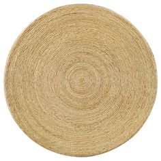 a round placemat made out of straw