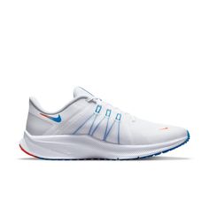 Nike Quest 4 DA1105-101 Nike White Fade-resistant Running Shoes, Fashion Performance, Stylish Sneakers, Blue Shoes, Perfect Pair, Your Perfect, Running Shoes, Platinum, Blue And White