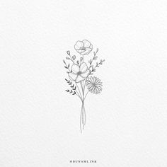 Leg Tattoos Aesthetic, Bunami Ink, Tiny Flower Tattoos, Wild Flower Bouquet, Tattoos Aesthetic, Tattoo Artist Tattoo, Bouquet Tattoo, Wildflower Tattoo, Poppies Tattoo