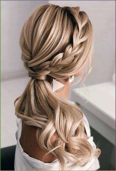 ▷simple braided ponytail hairstyle for weddings up dos for medium hair, prom hairstyles for shoulder length hair up dos, up hairdos for prom? Wedding Ponytail Hairstyles, Wedding Ponytail, Bookcase Hack, Pretty Ponytails, Tail Hairstyle, Ponytail Updo, Hair Flyer, Ikea Billy, Billy Bookcase