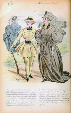 19th Century French Fashion, 1830 Fashion, 1839 Fashion, 1800 Fashion, Edwardian Fashion Plates, 19th Century France, 1830s Fashion, France Fashion