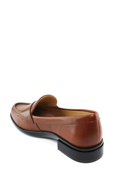 Hand-stitched detailing heightens the everyday refinement of a comfortable, cushy and arch-supporting loafer. 1" heel Cushioned footbed with arch support and gel heel insert Leather upper and lining/rubber sole Loafer Women, Penny Loafer, Penny Loafers, Loafers For Women, Arch Support, Hand Stitched, Cognac, Penny, Rubber Sole